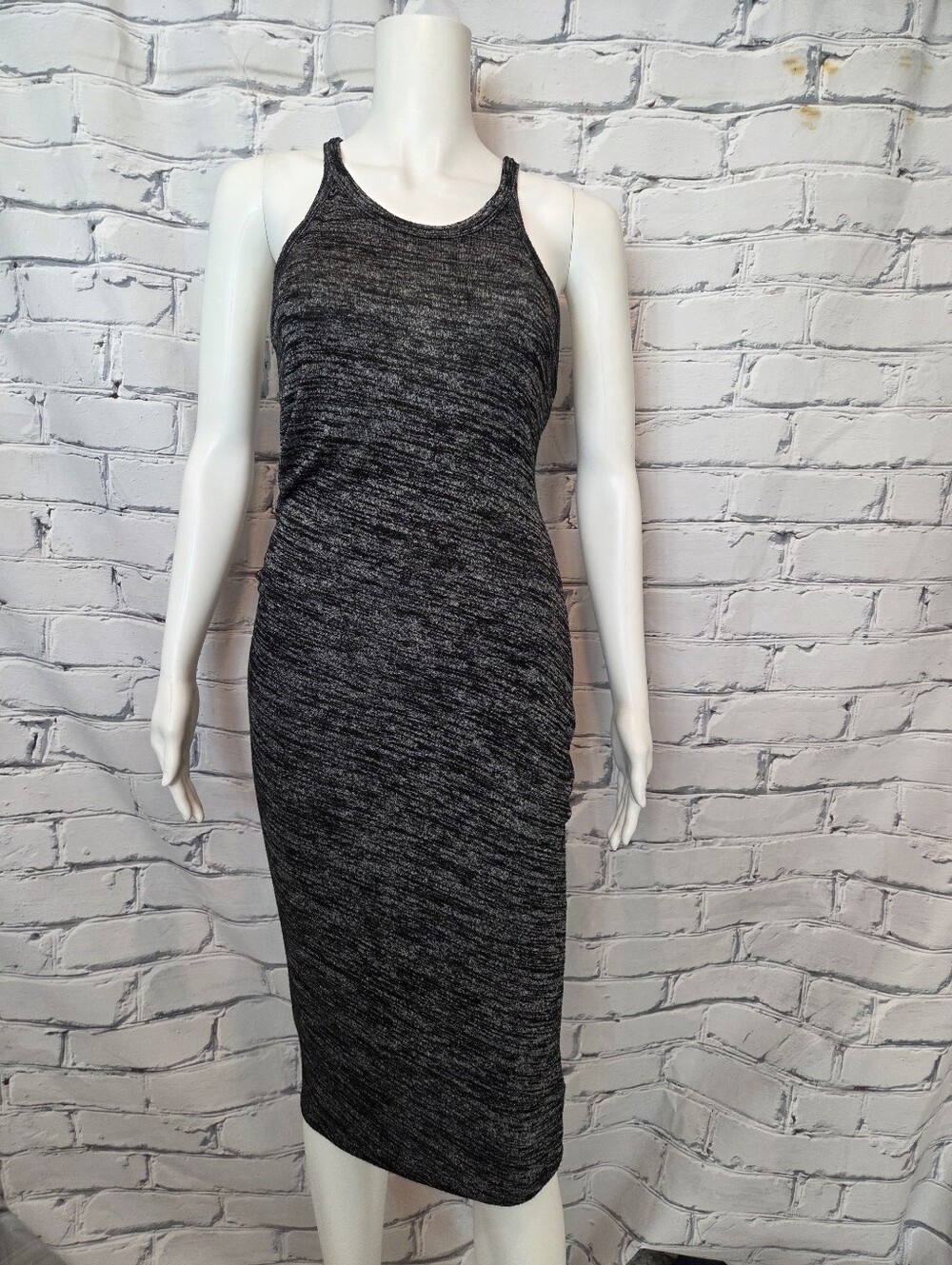 T Alexander Wang Marled Knit Racerback Tank Dress